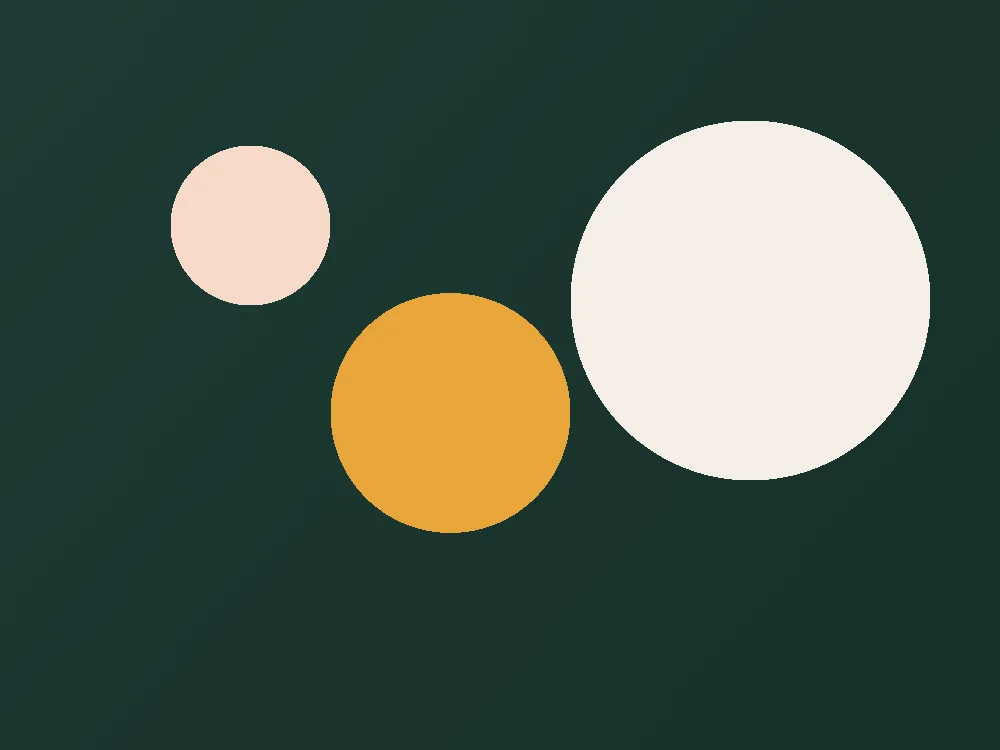 Abstract circles on dark green